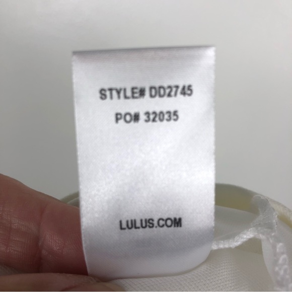 Lulus Going Steady Criss Cross Open Back Skater Ivory Mini Dress Size Medium - Picture 7 of 13